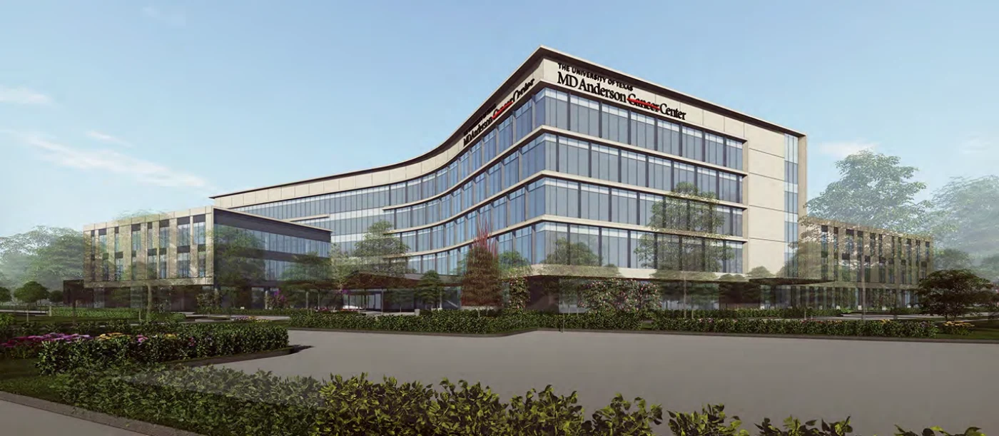 MD Anderson Cancer Center, Sugar Land — project rendering from the company brochure